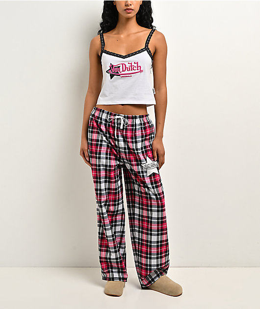 Von Dutch Plaid Pink Lounge Set