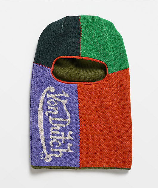 Von Dutch Quad Lilac, Orange & Green Balaclava | Zumiez