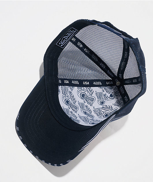 Von Dutch Railroad Navy & White Trucker Hat