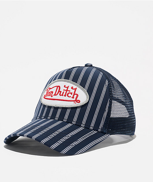 Von Dutch Railroad Navy & White Trucker Hat | Zumiez