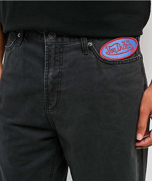 Von Dutch Reapers Dark Grey Wash Baggy Jeans