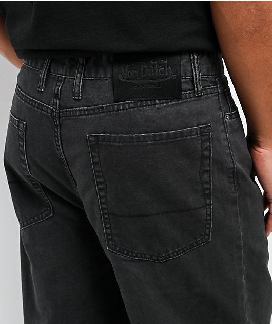 Von Dutch Reapers Dark Grey Wash Baggy Jeans