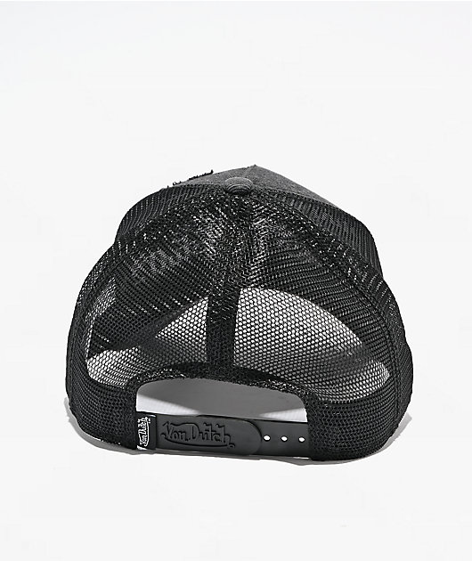 Von Dutch Roadworn Black Trucker Hat