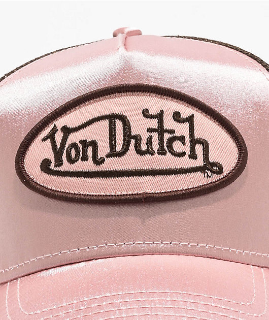 Von Dutch Satin Pink Trucker Hat