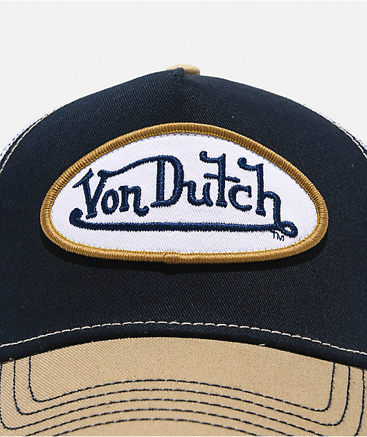 Von Dutch Staple Black & Khaki Trucker Hat