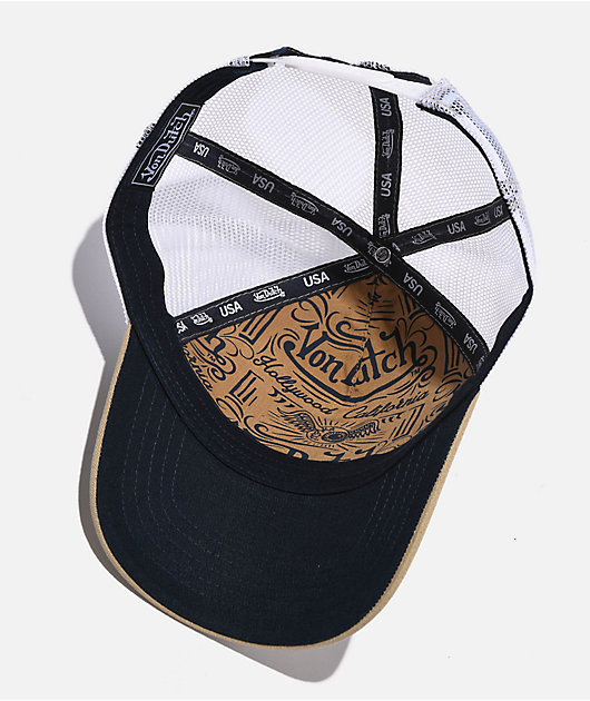 Von Dutch Staple Black & Khaki Trucker Hat