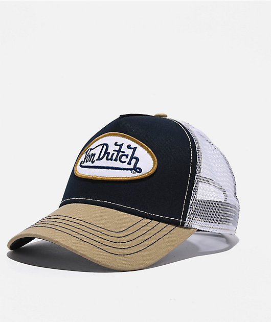 Von Dutch Staple Black & Khaki Trucker Hat