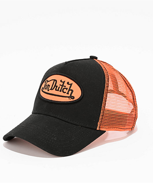 Von Dutch Staple Black & Orange Trucker Hat | Zumiez display picture 3