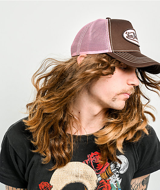 Von Dutch Staple Brown & Pink Trucker Hat