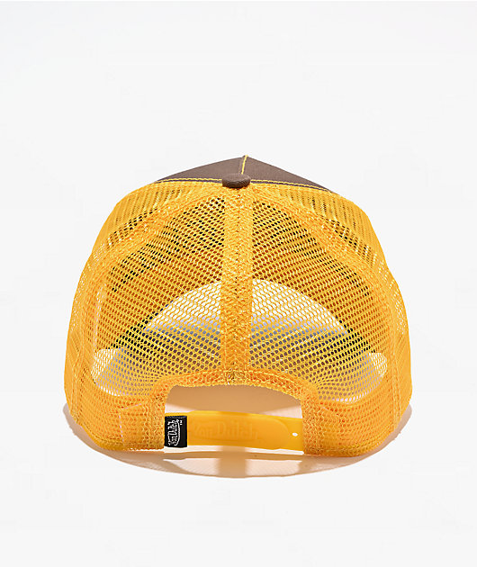 Von Dutch Staple Brown & Yellow Trucker Hat