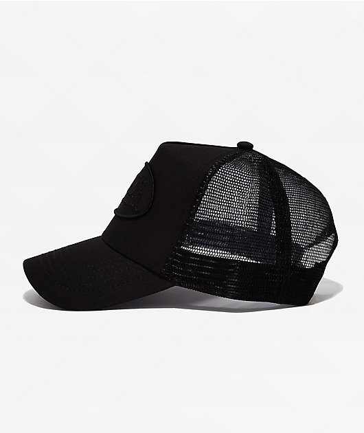 Von Dutch Staple Triple Black Trucker Hat | Zumiez