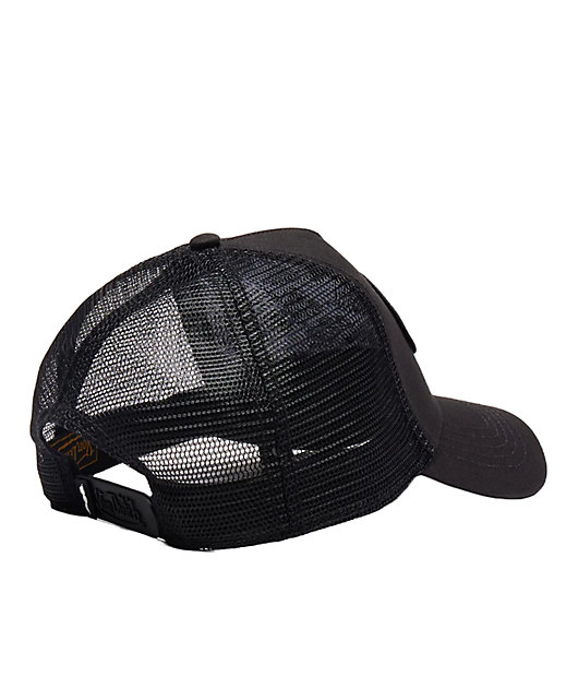 Von Dutch Staple Triple Black Trucker Hat