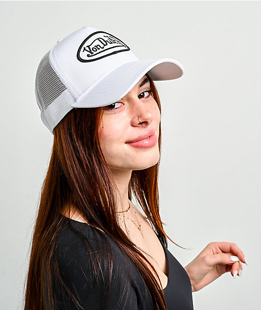 Von Dutch Staple White & Black Trucker Hat