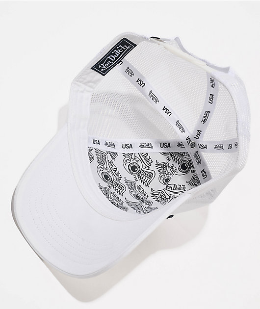 Von Dutch Staple White & Black Trucker Hat | Zumiez