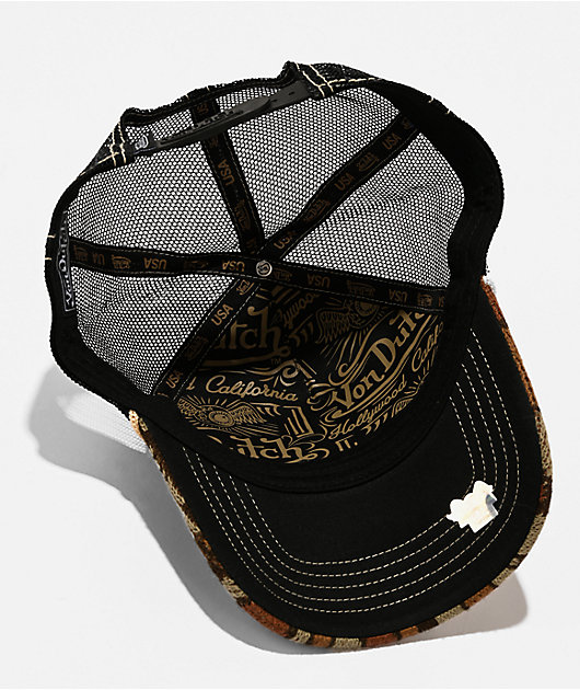 Von Dutch Stealth Stitch Camo Trucker Hat