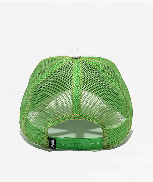 Von Dutch Tagged Denim & Green Trucker Hat