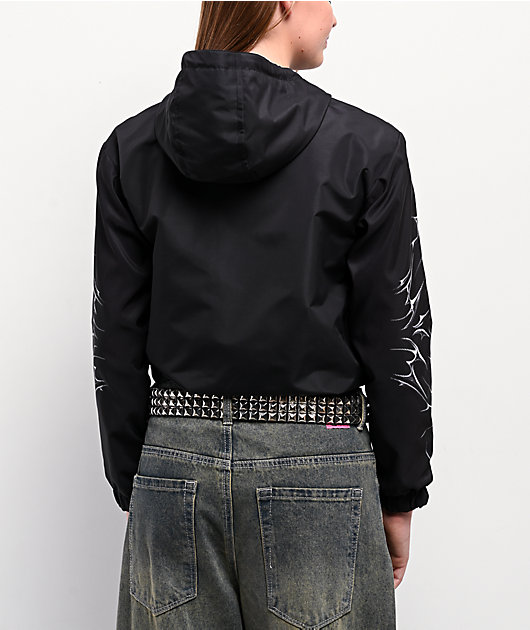 Von Dutch Taslon Crystal Black Windbreaker Zip Jacket | Zumiez
