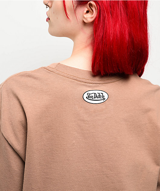 Von Dutch Tiger Rose Beige T-Shirt