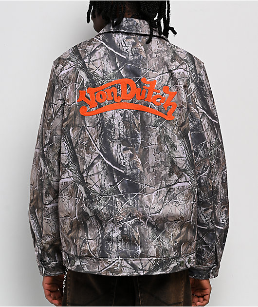 Von Dutch Tree Green Camo Work Jacket | Zumiez