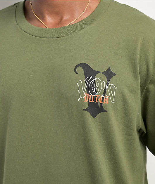 Von Dutch V Logo Green T-Shirt | Zumiez