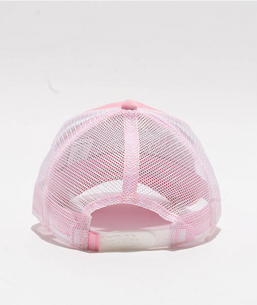 Von Dutch Velvet Pink Trucker Hat