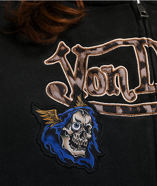 Von Dutch X Broken Promises Wild Ride Black Wash Zip Hoodie | Zumiez