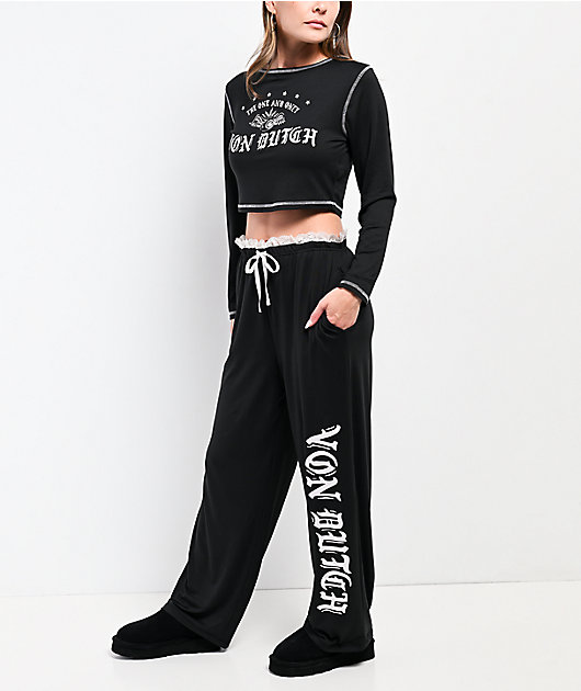Von Dutch Yummy Black & White Lounge Set | Zumiez