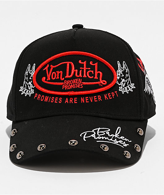 Von Dutch x Broken Promises Dog Studs Black Snapback Hat | Zumiez