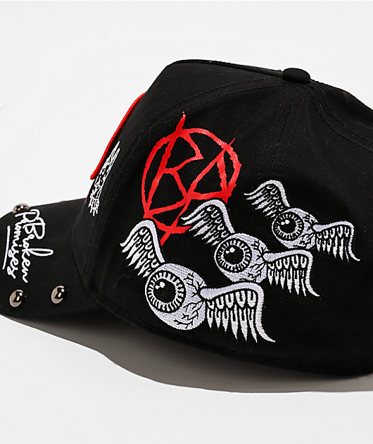 Von Dutch x Broken Promises Dog Studs Black Snapback Hat | Zumiez