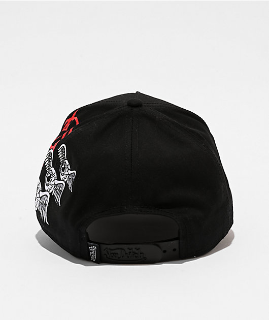 Von Dutch x Broken Promises Dog Studs Black Snapback Hat