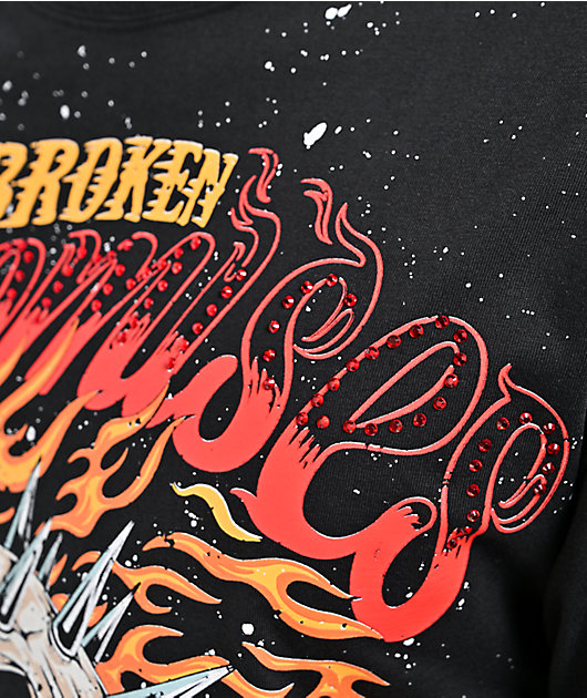 Von Dutch x Broken Promises Spiked Metal Black T-Shirt