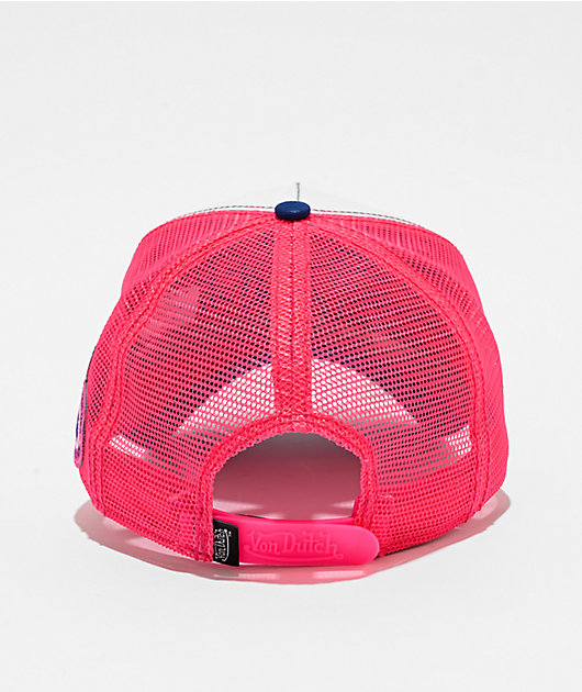 Von Dutch x Keep A Breast Foundation Pink, White & Blue Trucker Hat