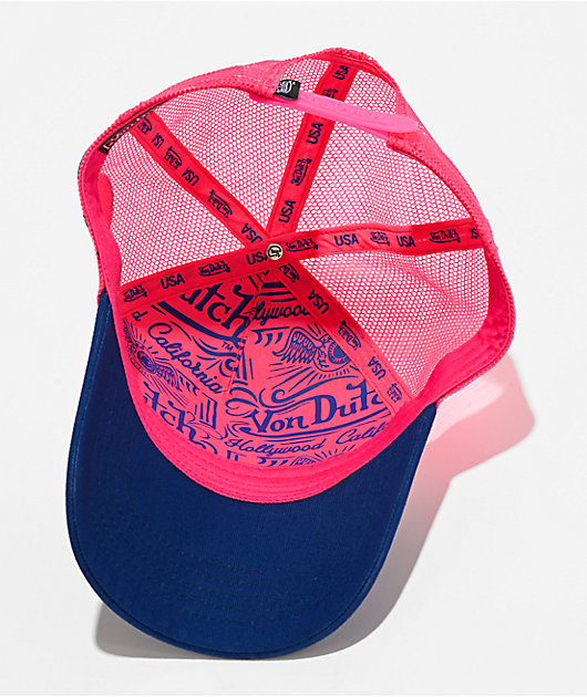 Von Dutch x Keep A Breast Foundation Pink, White & Blue Trucker
