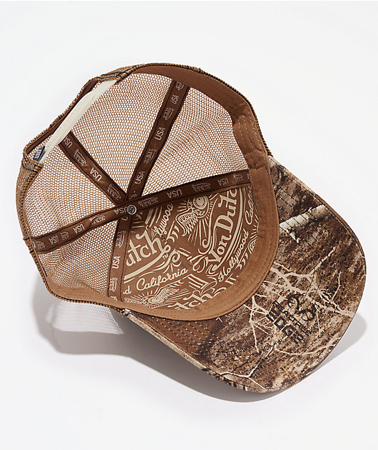 Von Dutch x Realtree Brown Camo Trucker Hat | Zumiez