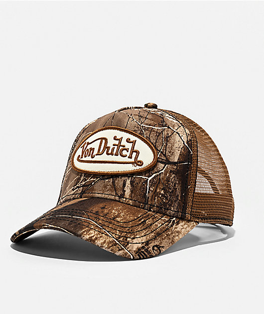 Von Dutch x Realtree Brown Camo Trucker Hat | Zumiez