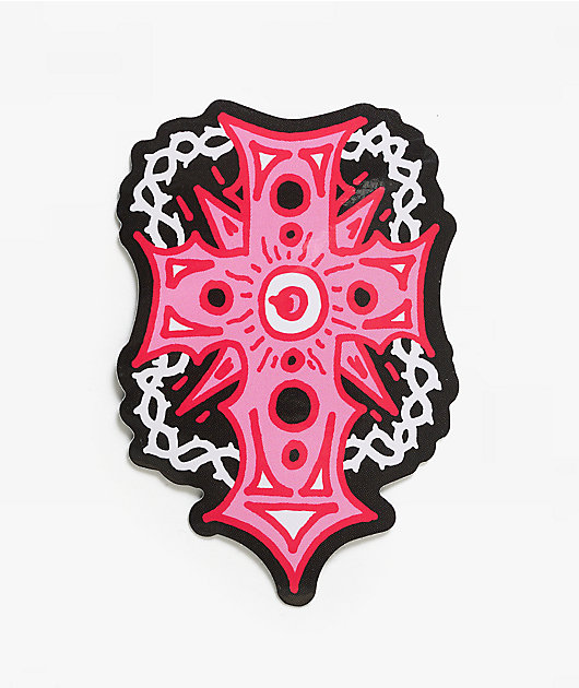 WHADAFUNK Barbed Wire Cross Sticker