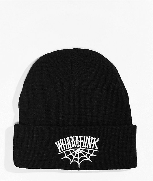 WHADAFUNK Spider Funk Black Beanie