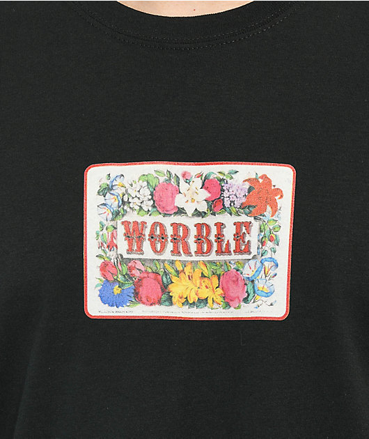 WORBLE Flower Shop Black T-Shirt