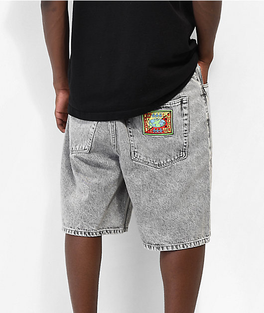 WORBLE Gator Grey Denim Skate Shorts | Zumiez