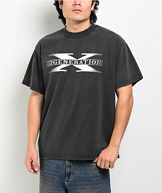 WWE D-Generation X Two Words Washed Black T-Shirt | Zumiez