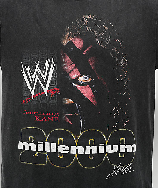 WWE Kane Millenium Black Wash T-Shirt