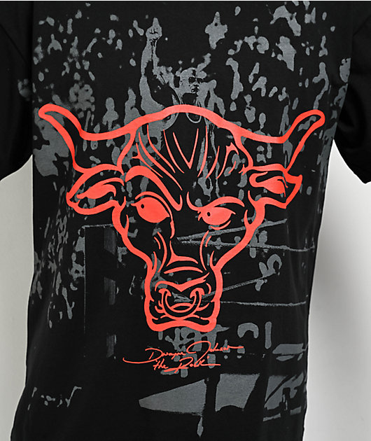 WWE Rock Panel Black T-Shirt