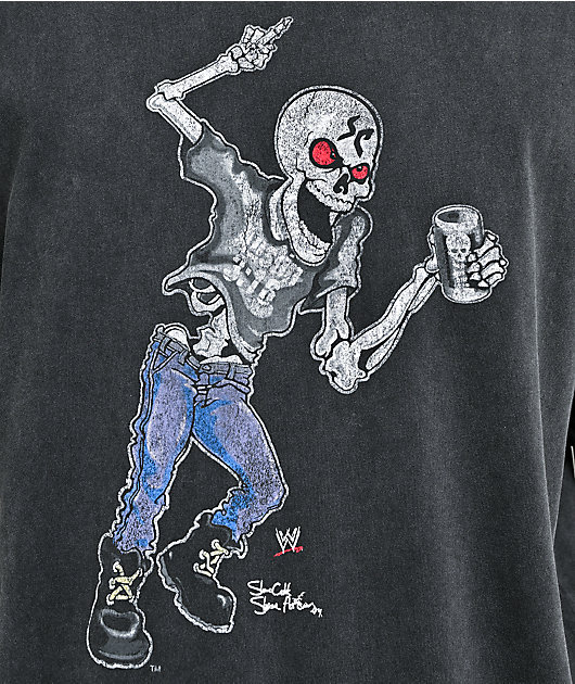 WWE Stone Cold Vessel Black Wash T-Shirt