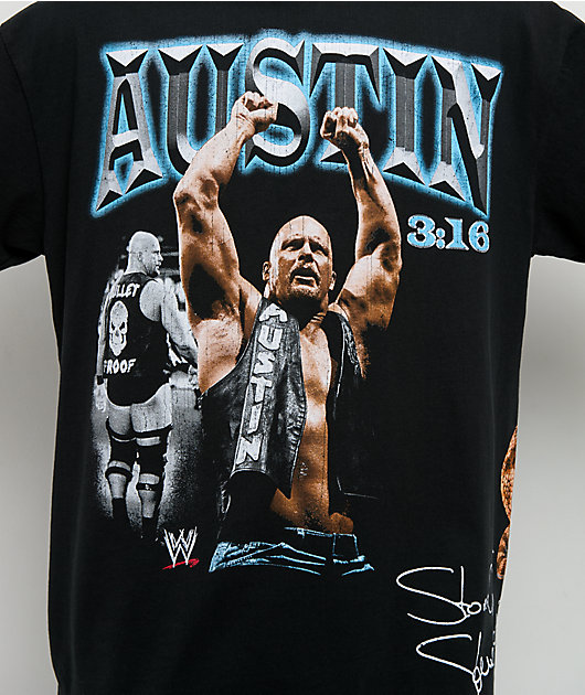 WWE Stone Cold Wrap Black T-Shirt
