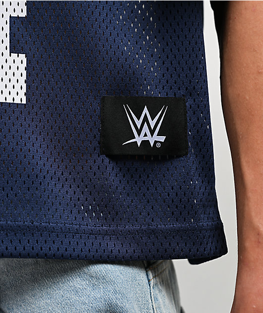 WWE U Can't C Me Blue Crop Football Jersey