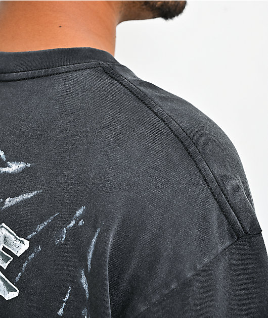 WWE Vested Black Wash T-Shirt