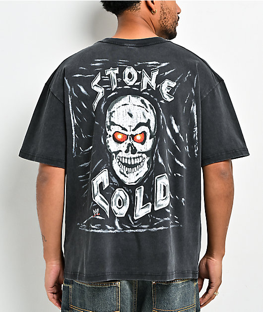 WWE Vested Black Wash T-Shirt