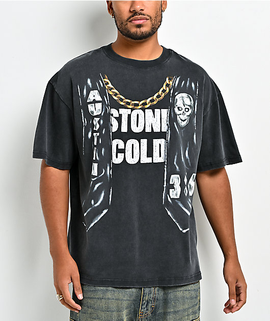 WWE Vested Black Wash T-Shirt