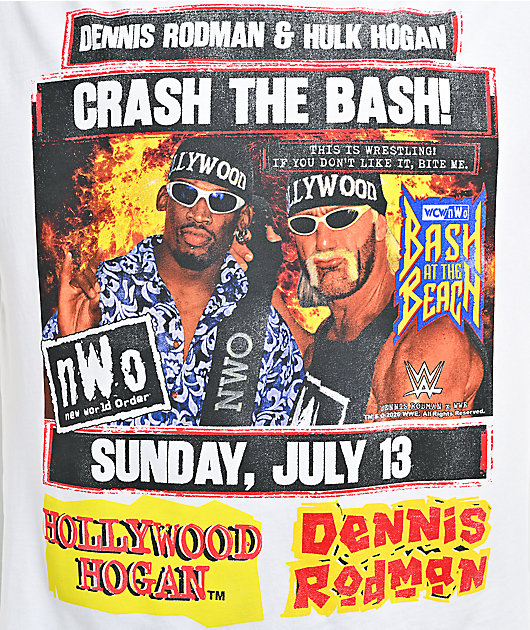 WWE x Rodman Apparel Crash The Bash White T-Shirt