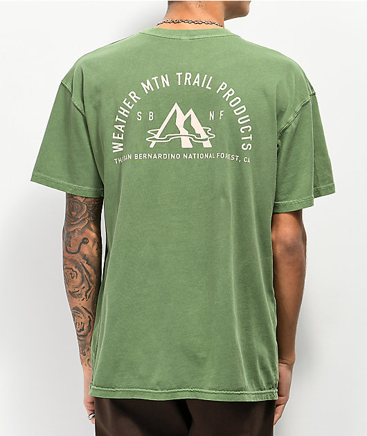 gesmolten baas Manhattan WeatherMTN Arch Washed Green T-Shirt